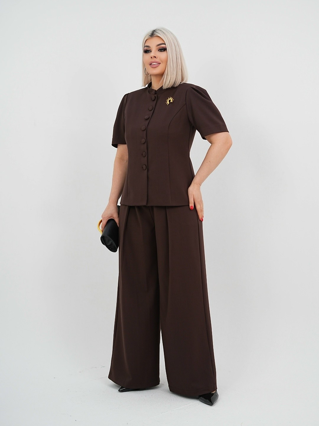 брючный костюм pretty 2122 молочный,женские жакеты,блузка женская белая,женская блуза,блузка женская