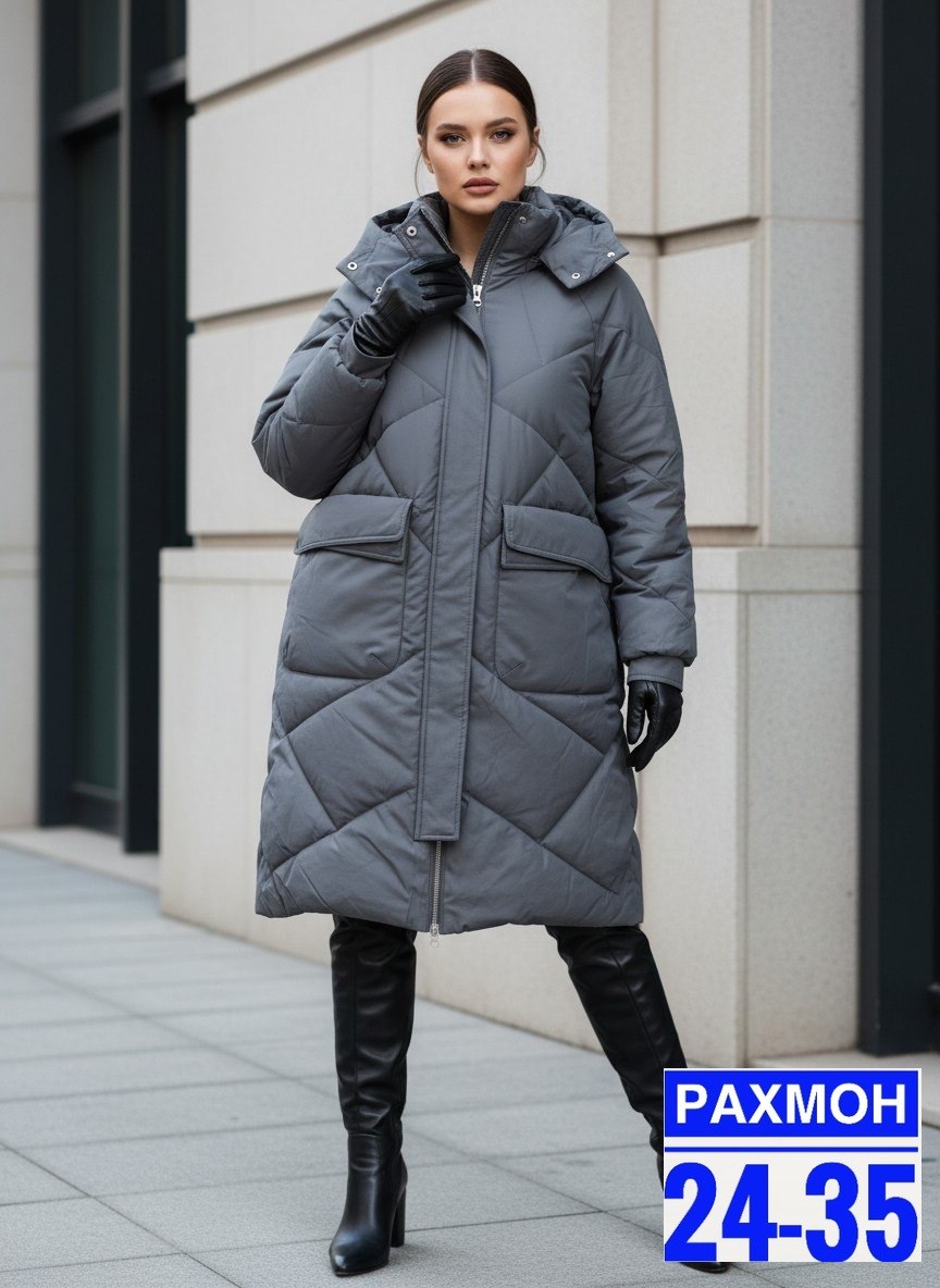 женская куртка,пальто twin tip 43809 зимнее серо-зеленое,зимние куртки,пуховик женский,куртка женская зимняя