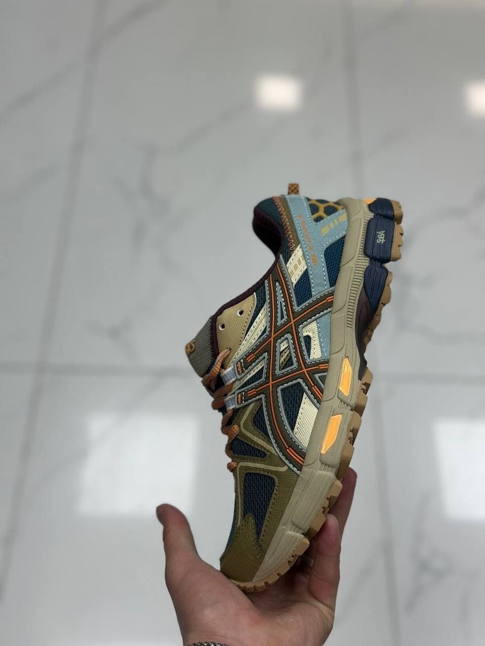 кроссовки asics gel kahana 8,asics gel kahana 8 running green blue beige,кроссовки asics,мужские кроссовки asics,кроссовки