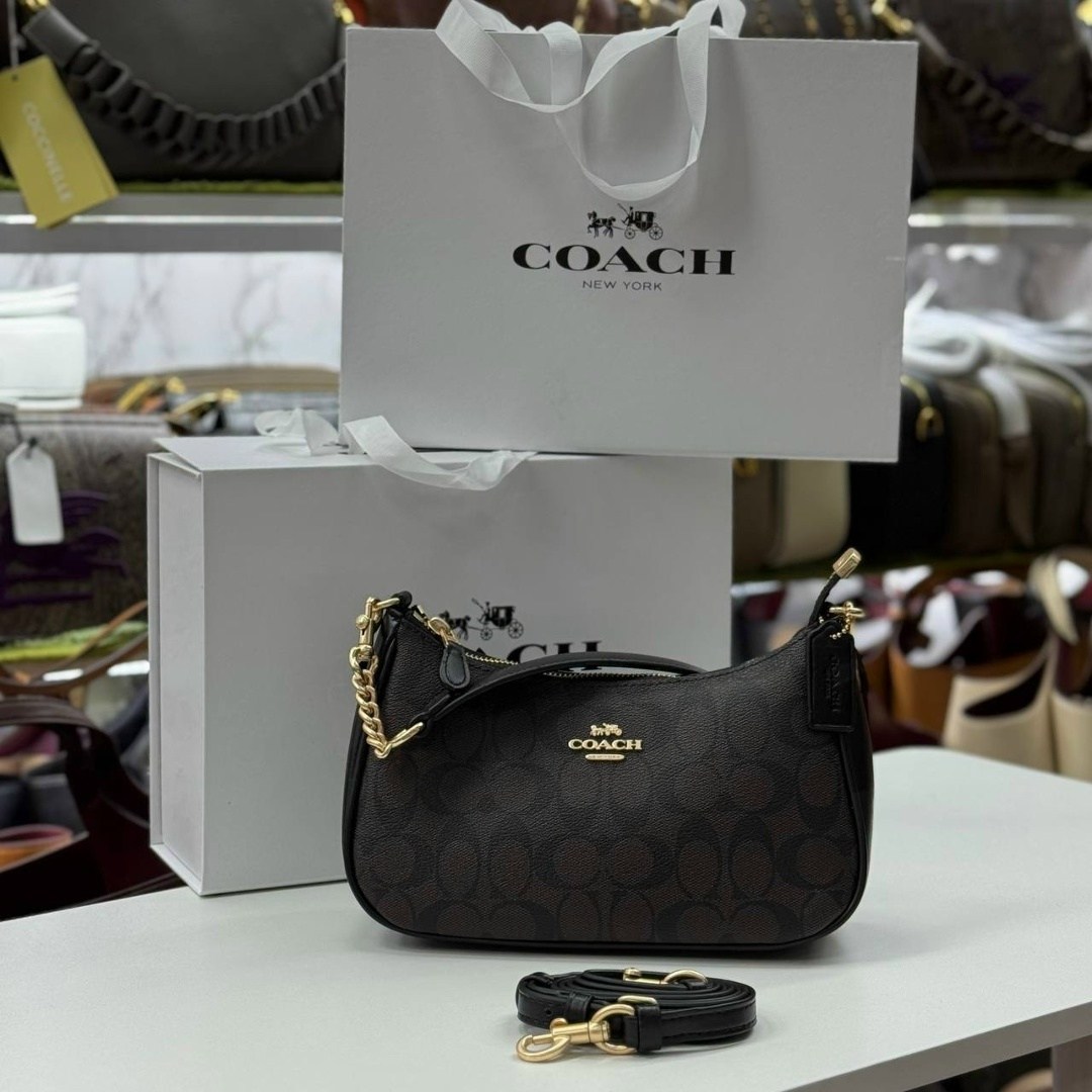 женская сумка coach,сумка coach,coach сумка на плечо,сумка coach белая,сумка coach teri белая кожаная