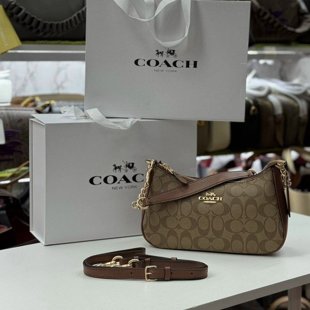 женская сумка coach,сумка coach,coach сумка на плечо,сумка coach белая,сумка coach teri белая кожаная