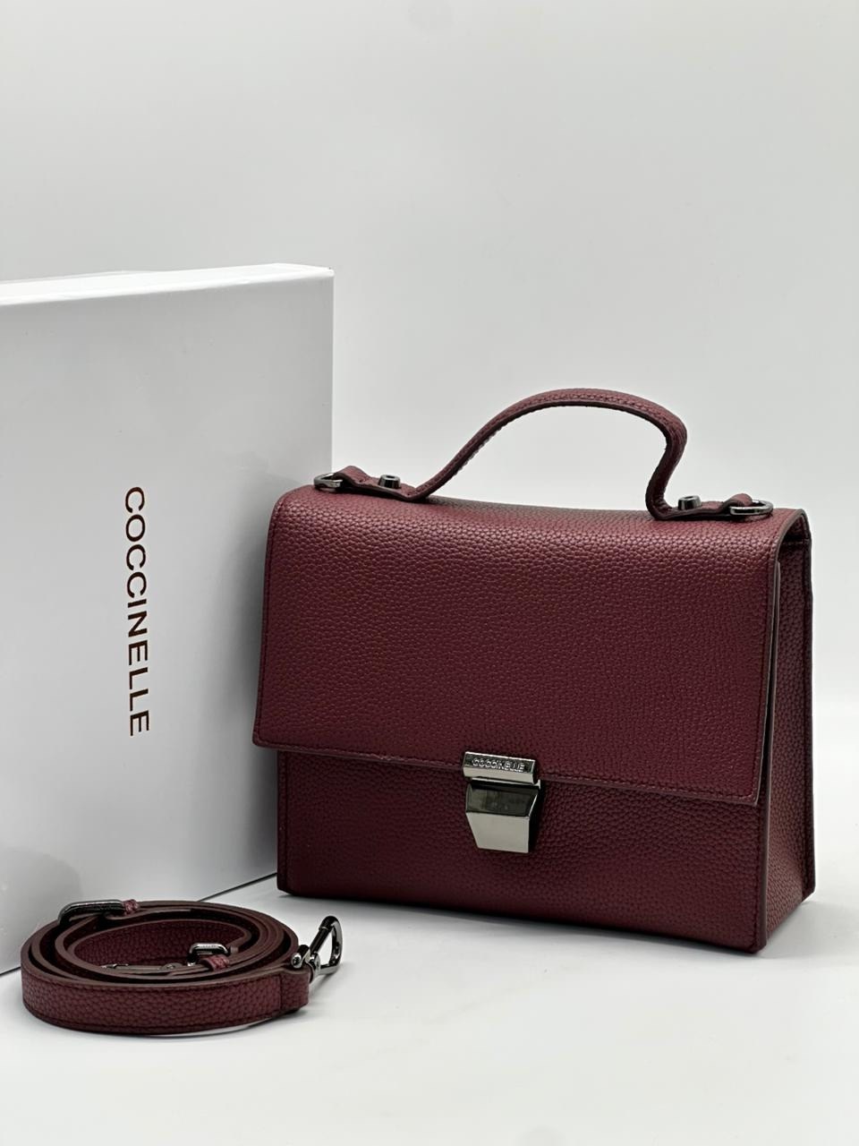 сумка бордовая,сумка coccinelle,сумка coccinelle b14 medium,женская сумка бордовая,сумка