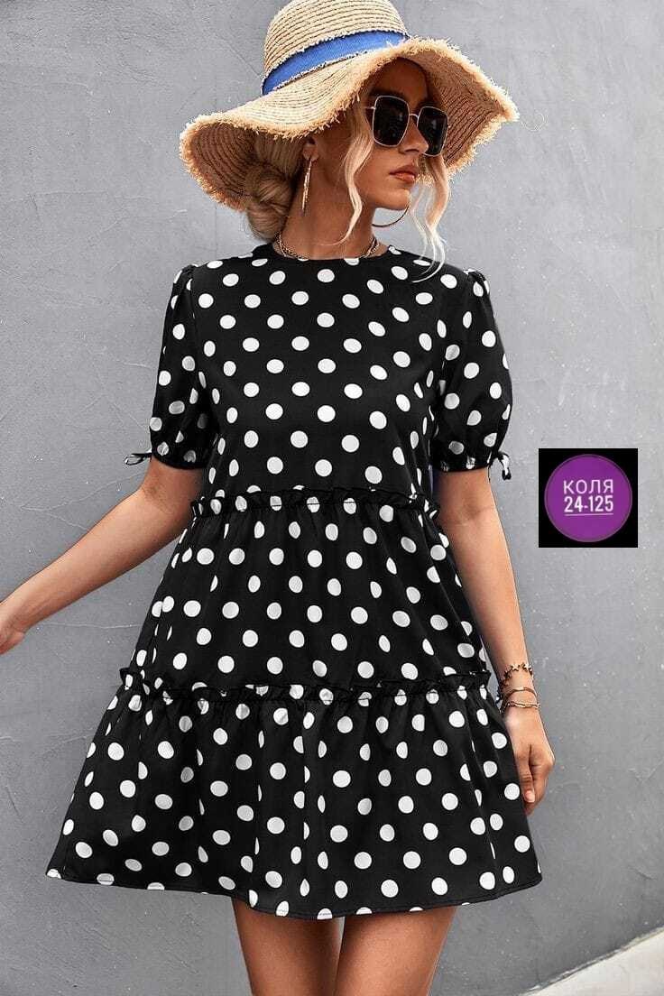 платье женское в горошек,платье летнее женское,платье летнее,платья в горошек,шифоновое платье в горошек