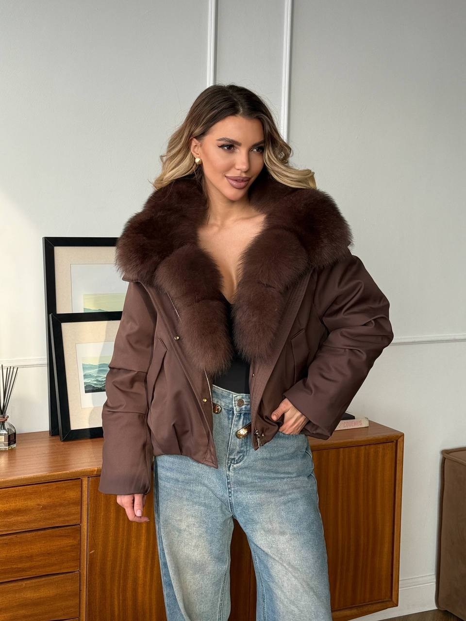 куртка с натуральным мехом,куртка с натуральным мехом песец,куртка с мехом,пуховик с натуральным мехом,короткий пуховик