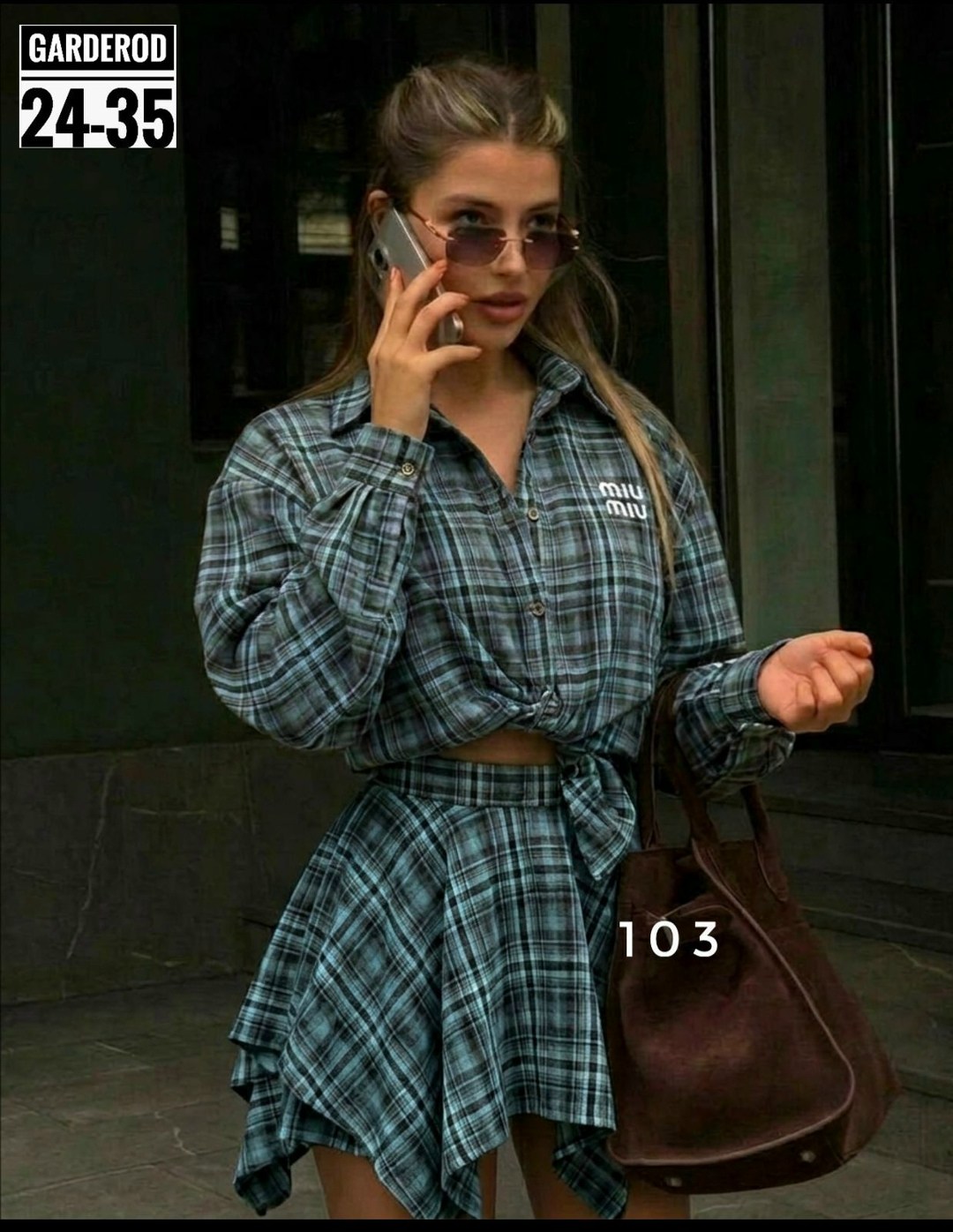 костюм с короткой юбкой и рубашкой в клетку,костюм юбка с рубашкой,костюм женский с юбкой и рубашкой,костюм в клетку,костюм с юбкой и рубашкой в клетку