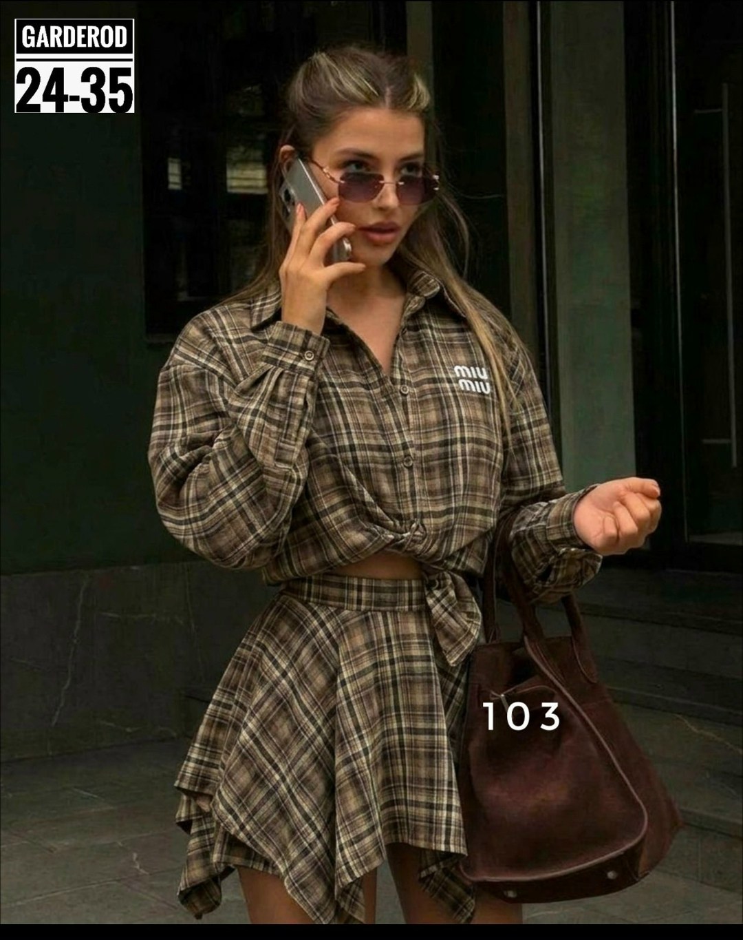 костюм с короткой юбкой и рубашкой в клетку,костюм юбка с рубашкой,костюм женский с юбкой и рубашкой,костюм в клетку,костюм с юбкой и рубашкой в клетку