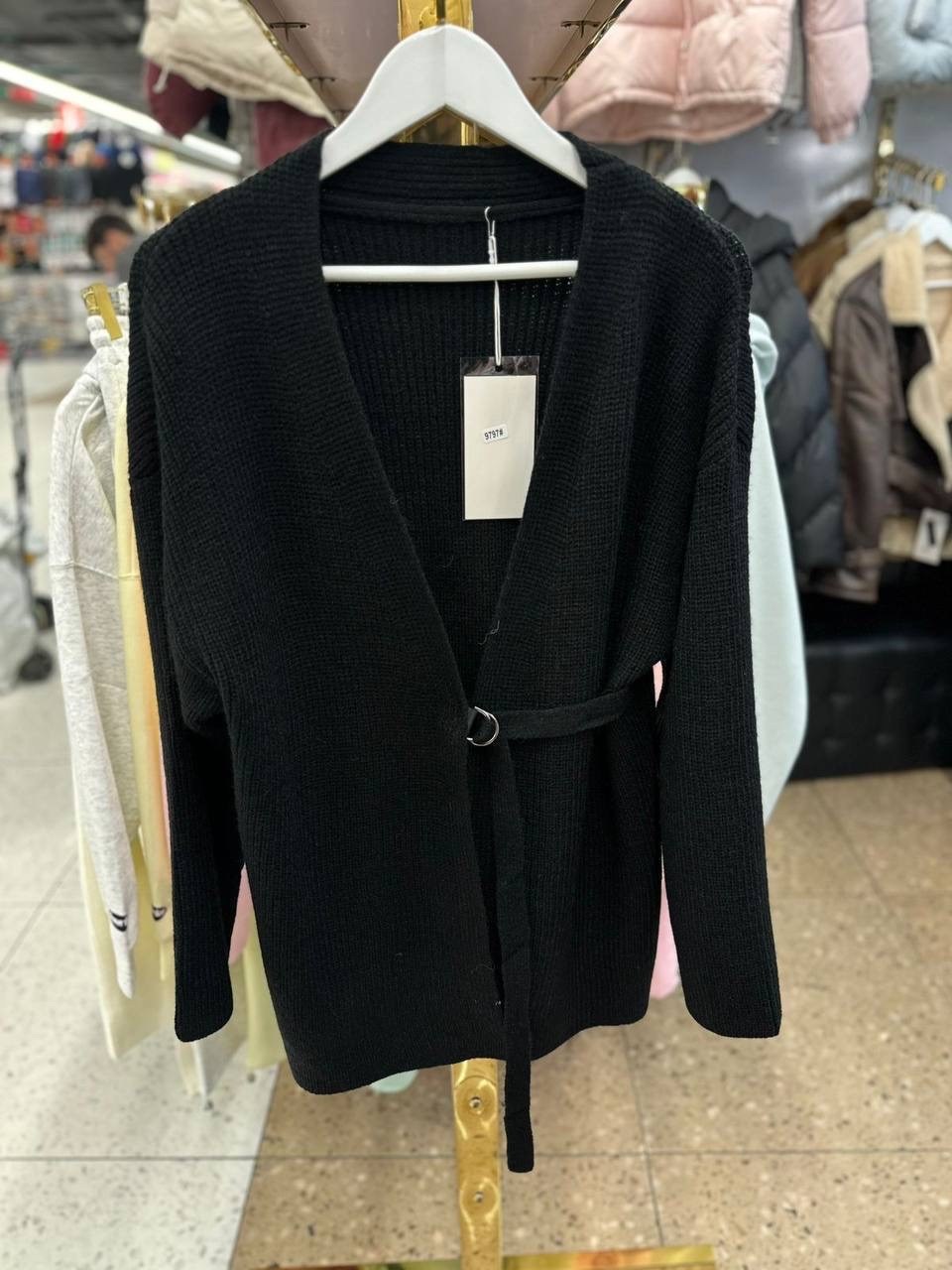 женский кардиган,кардиган,кардиган черный,кардиган вязаное,кардиган с поясом