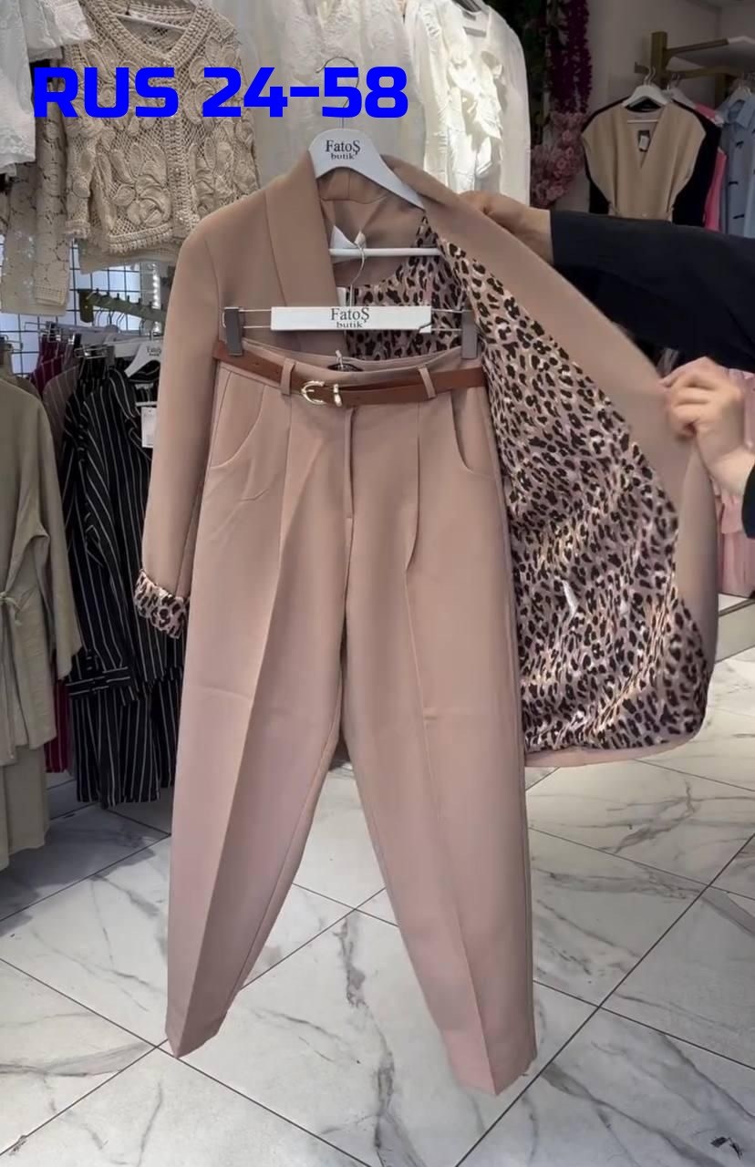 женский костюм с брюками,брючные костюмы женские,женский костюм двойка,женские костюмы,костюм бежевый