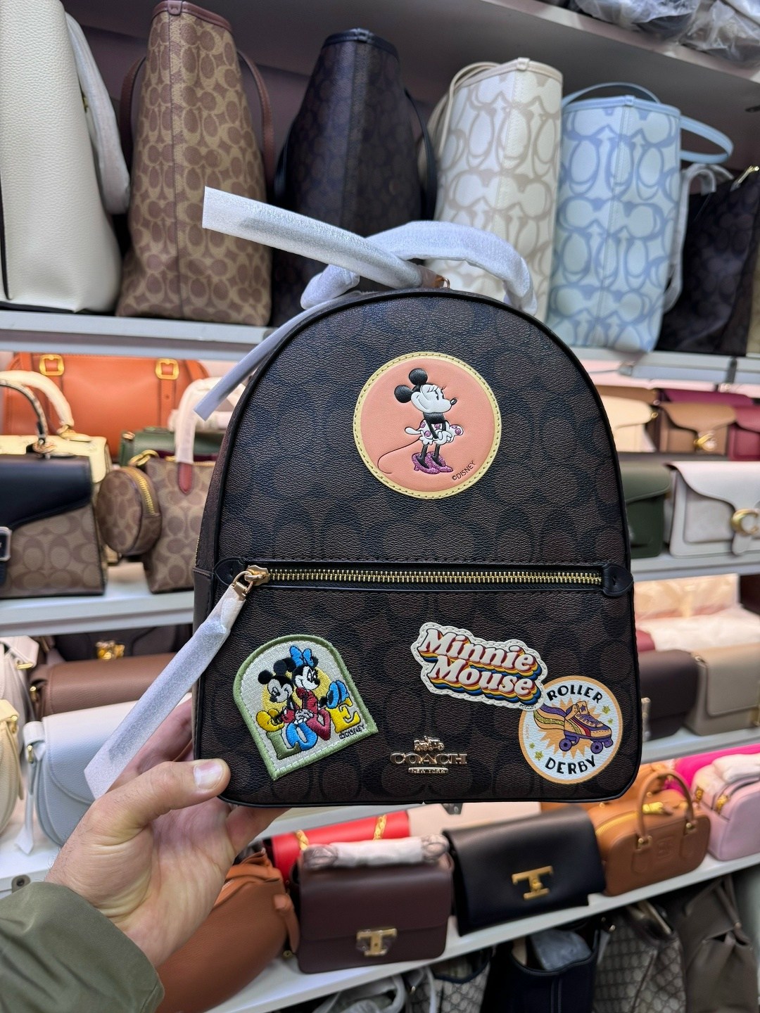 coach рюкзак,рюкзак,рюкзак с микки,кожаные рюкзаки,coach mickey mouse backpack
