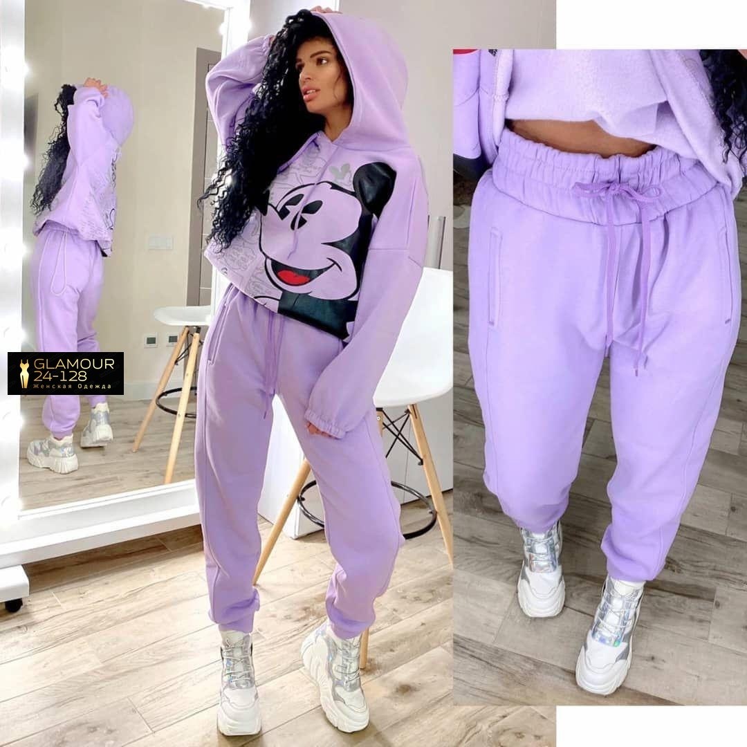 костюм женский спортивный на флисе,костюм теплый,костюм спорт,спортивный костюм с микки маусом женский,костюм женский
