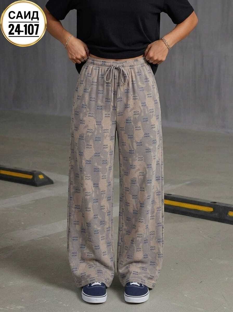 женские широкие брюки,брюки женские свободные,брюки модные,штаны с принтом,широкие брюки