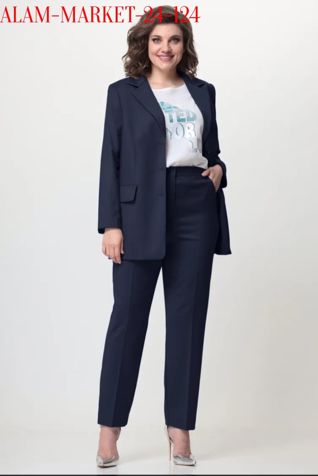 костюм брючный 1391 деним асолия,брючный костюм 2026г,костюм брючной,брючный костюм белэльстиль,женский брючный костюм