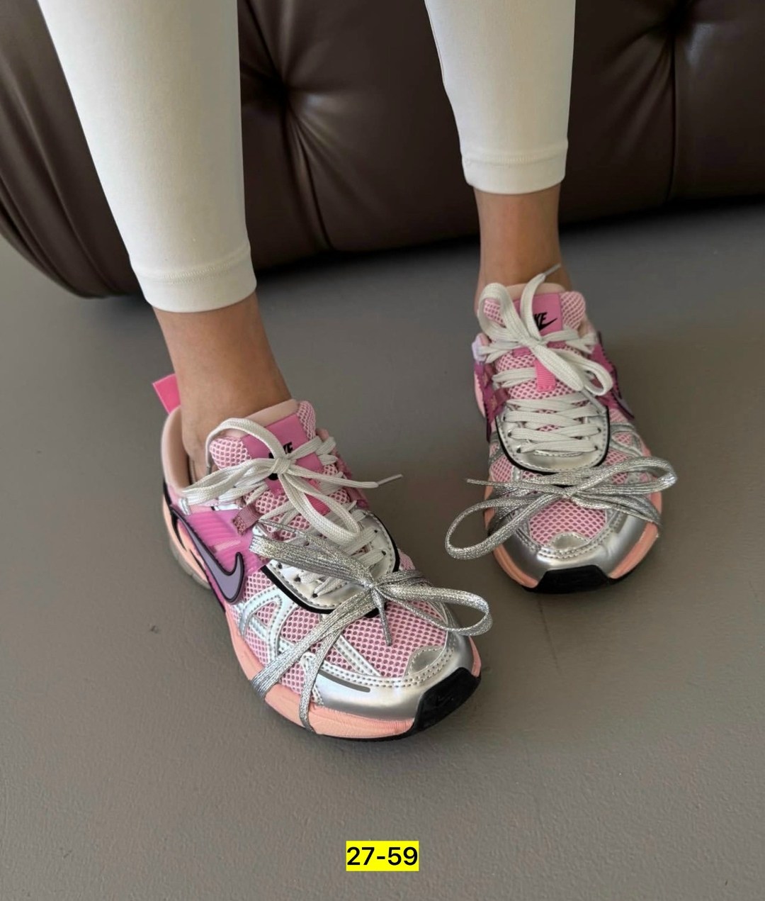 кроссовки для бега v2k run женские с низким верхом розовые/серебристые nike,кроссовки беговые женские,кроссовки nike v 2 k run,кроссовки nike,кроссовки для женщин nike initiator pink