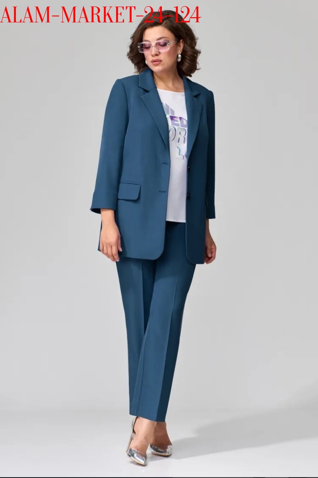 костюм брючный 1391 деним асолия,брючный костюм 2026г,костюм брючной,брючный костюм белэльстиль,женский брючный костюм