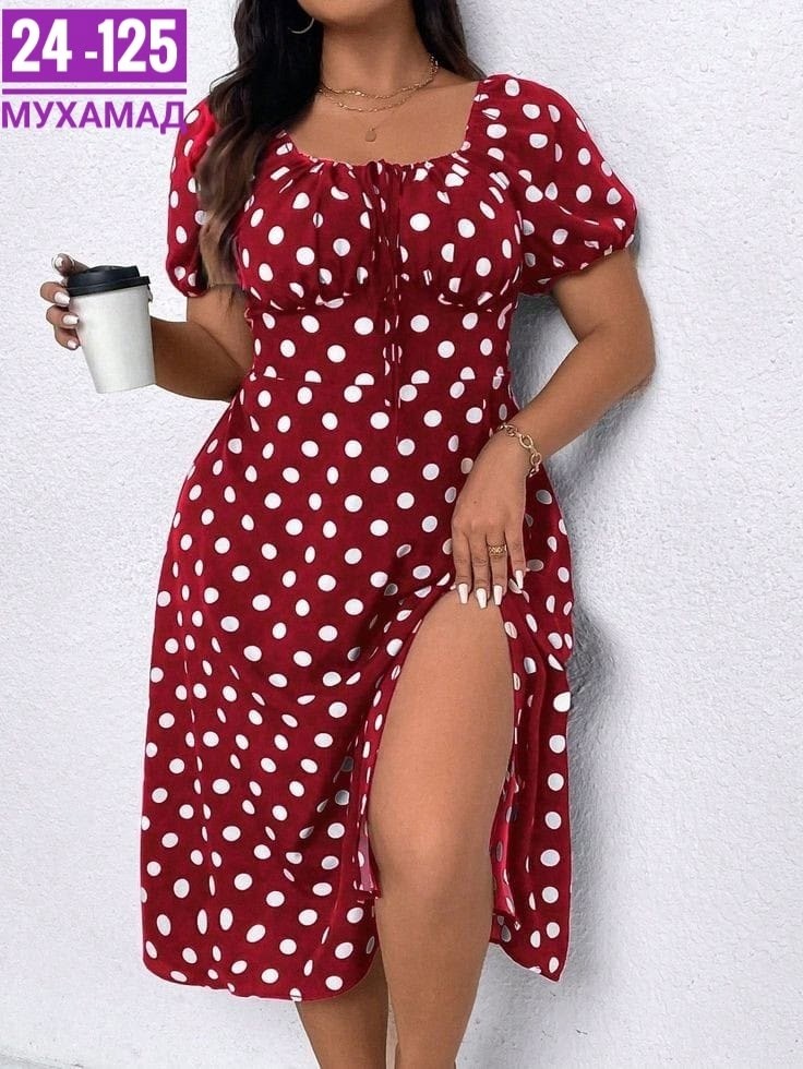 женское платье в горох,платье женское в горошек,женские платья больших размеров,платье женской,платье женское в горошек больших размеров