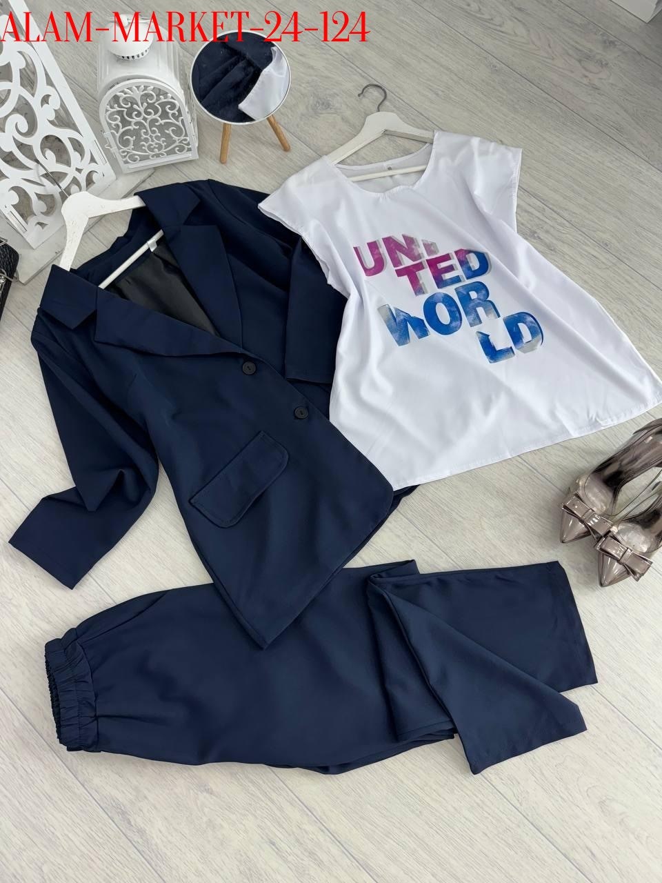 костюм брючный 1391 деним асолия,брючный костюм 2026г,костюм брючной,брючный костюм белэльстиль,женский брючный костюм