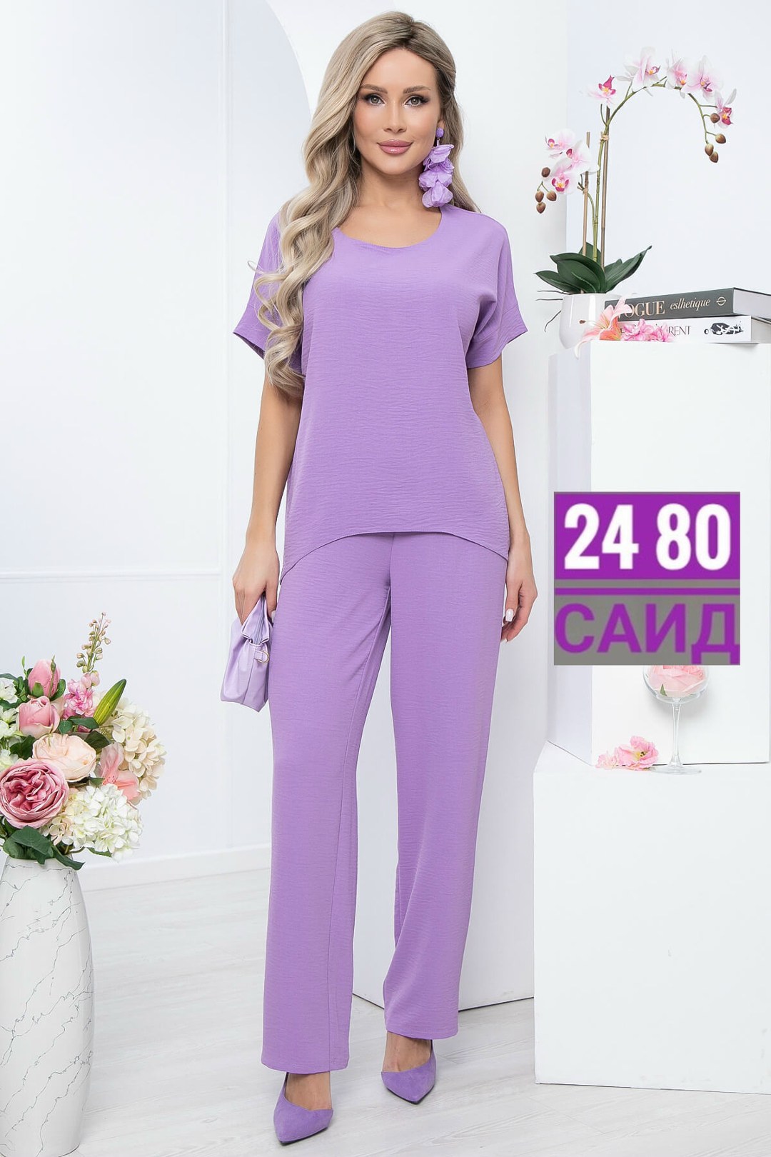 брючный костюм к8499,костюм lt collection,костюм (блуза+брюки),костюм (блуза+брюки) lady taiga,костюм (блуза+брюки) lady taiga индиго