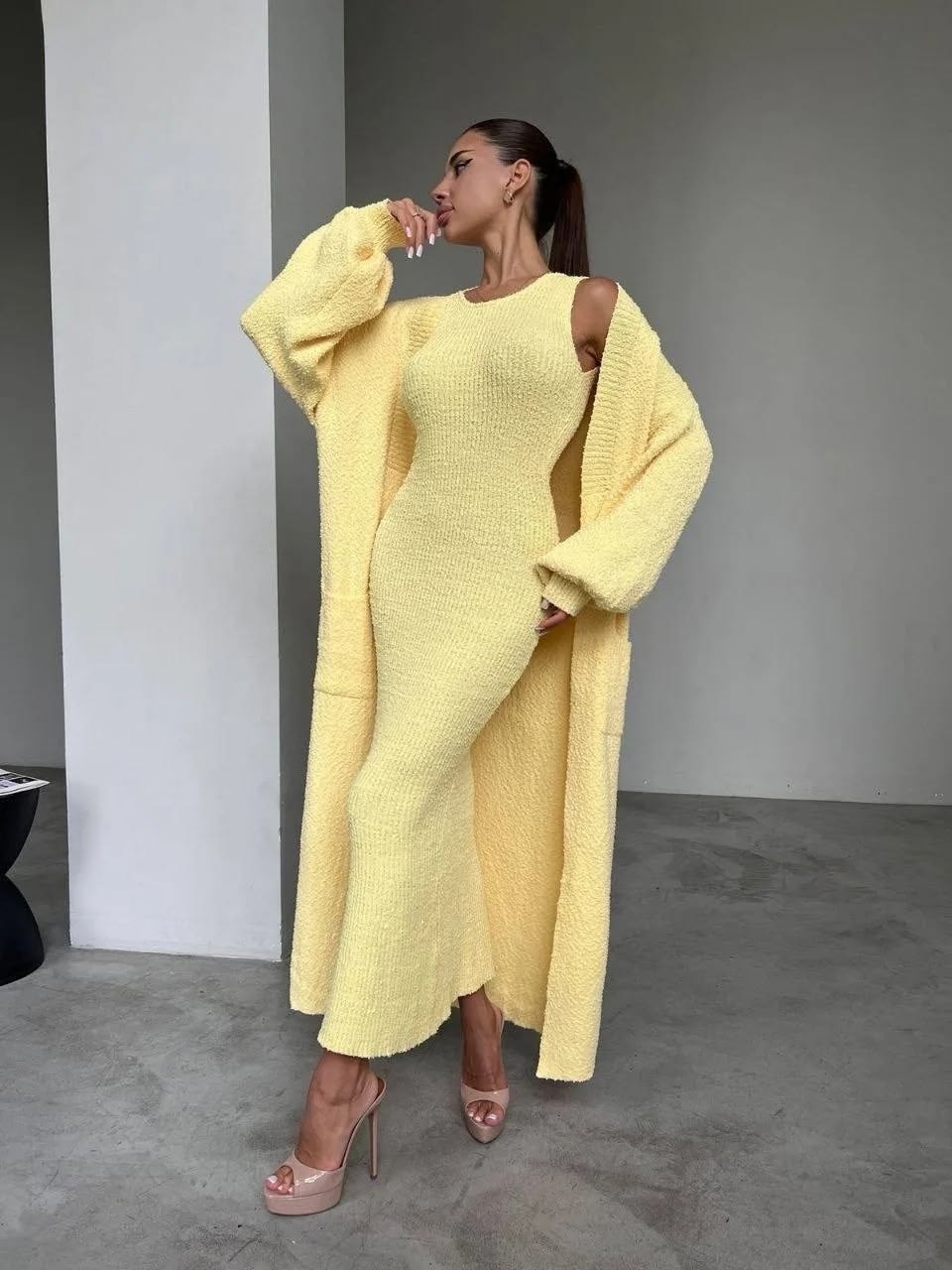 платье и накидка,платье лапша с кардиганом,платье лапша длинное с кардиганом,платье кардиган,платье лапша макси