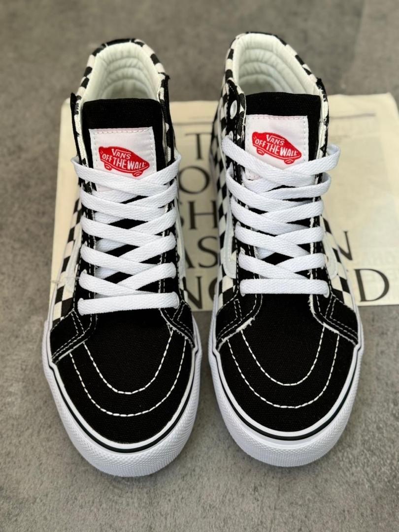 vans sk8 hi checkerboard,кеды vans,кроссовки, вансы,высокие вансы