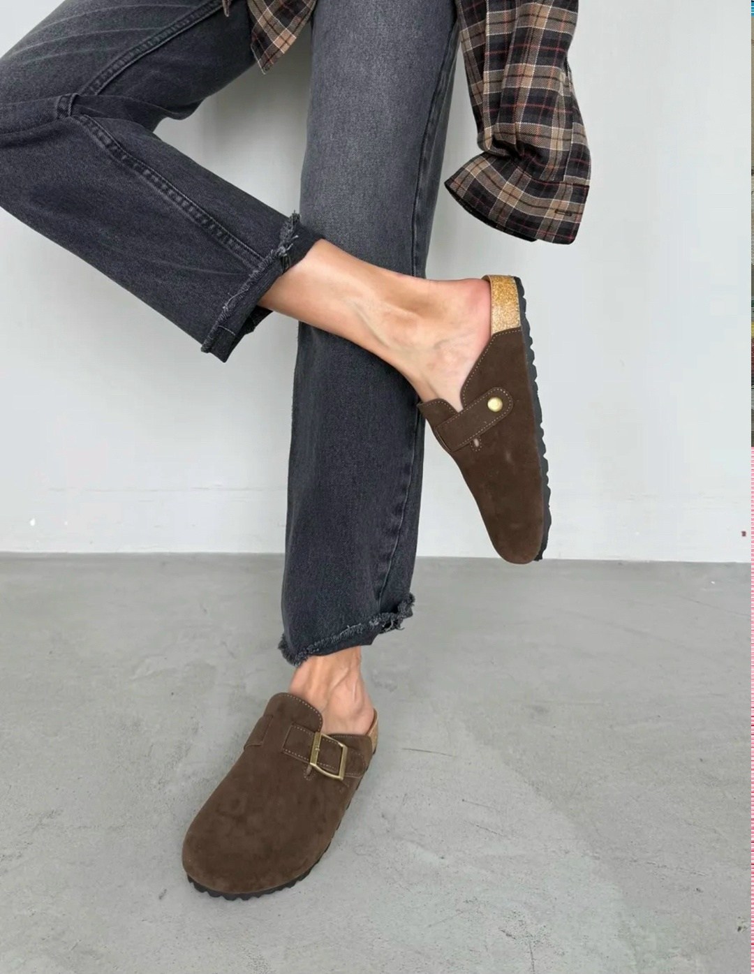 ,birkenstock мюли,замшевые сабо,мюли женские,сабо из натуральной замши
