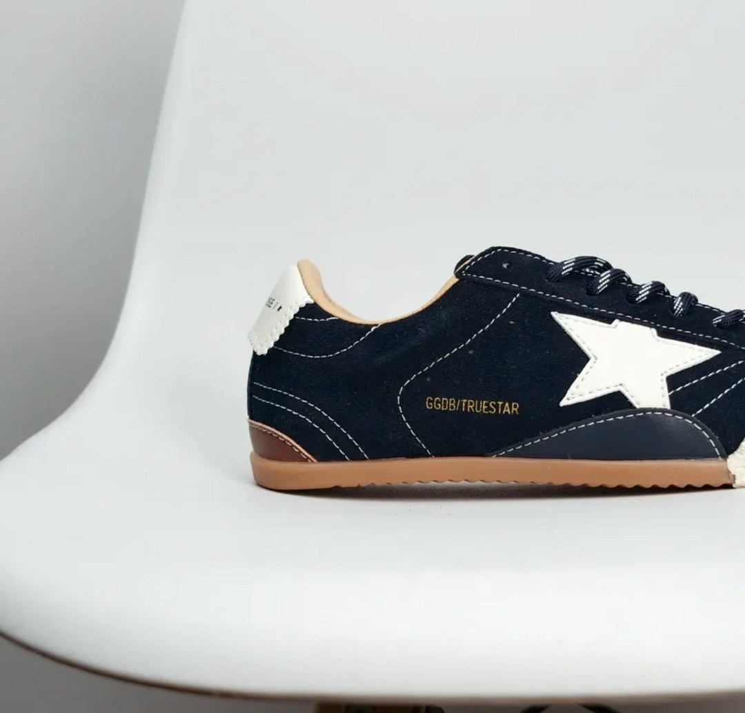 ,golden goose navy suede superstar sneakers,кроссовки golden goose,golden goose кроссовки с синими звездами,кроссовки golden goose superstar синий