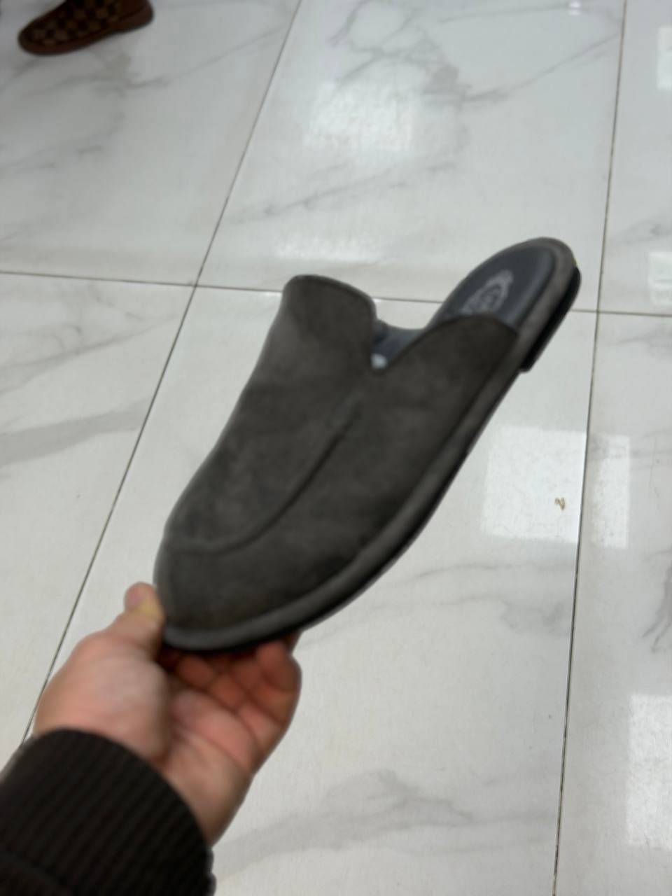 тапочки мужские,домашние тапочки мужские,,мужские тапки,мужские домашние тапочки из замши на резиновой подошве nordikas коричневый