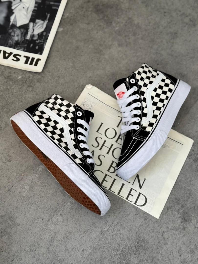 vans sk8 hi checkerboard,кеды vans,кроссовки, вансы,высокие вансы