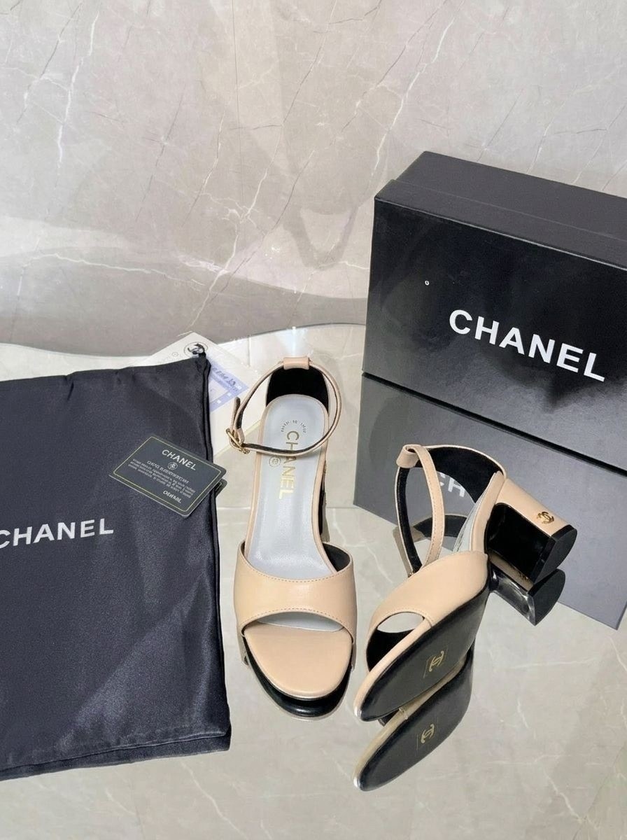 босоножки шанель бежевые,туфли chanel,босоножки chanel,кожаные бежевые босоножки chanel,кожаные бежевые босоножки chanel арт. 3c4n7