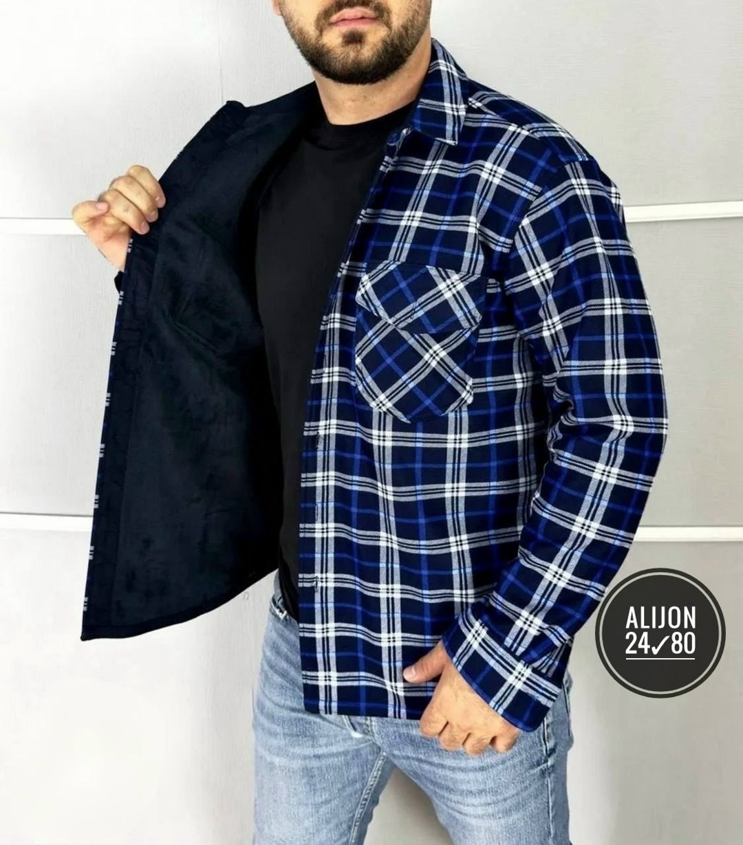рубашка в клетку теплая h&h fashion,рубашка утепленная в клетку толстовка,рубашка теплая на флисе,рубашка в клетку мужская,мужская клетчатая рубашка