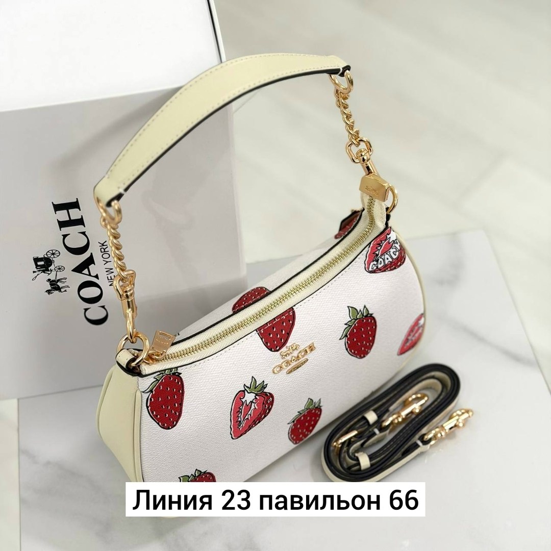 сумка женская coach,сумка coach,coach teri shoulder bag with cherry print cr290,женская сумка,сумка coach розовая