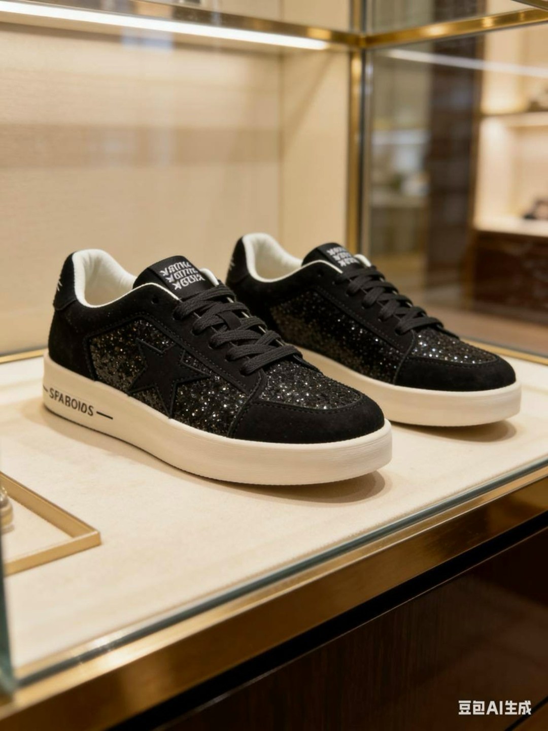 ,golden goose black glitter hi star sneakers,golden goose black glitter sneakers,голден гус кеды черные,кроссовки golden goose