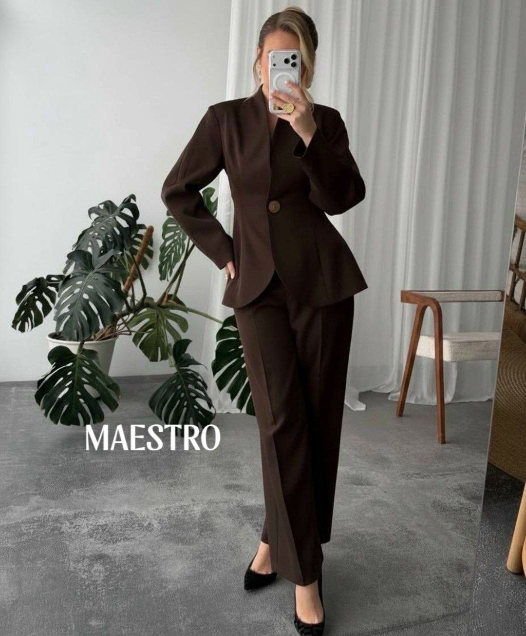 костюм брючный деловой с пиджаком классический mystique veil 225723301,костюм женский брючный,приталенный жакет,костюм брючной деловой,женский пиджак