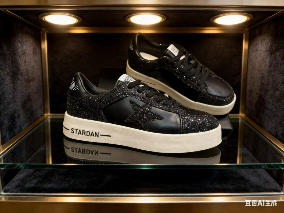 ,golden goose black glitter hi star sneakers,golden goose black glitter sneakers,голден гус кеды черные,кроссовки golden goose