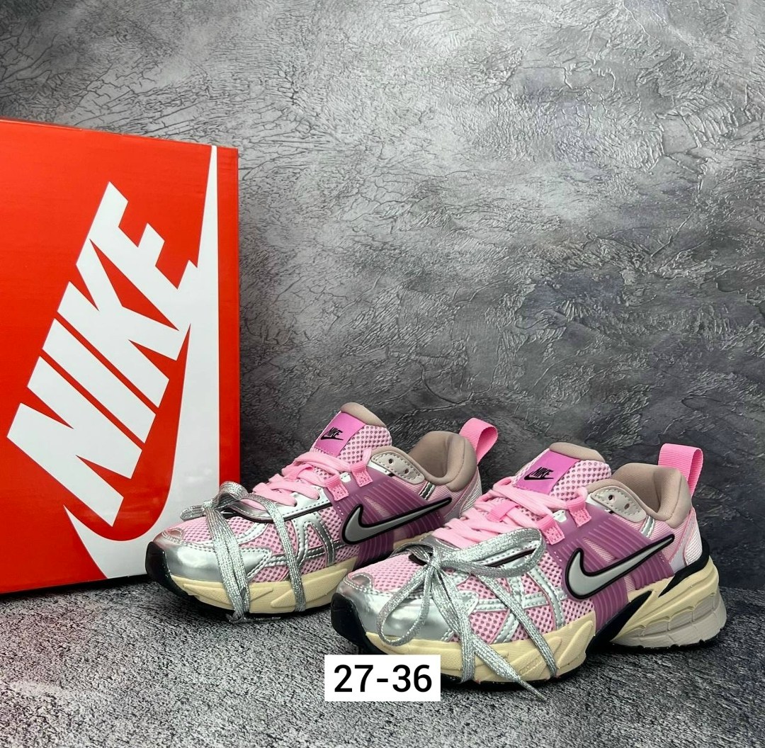 кроссовки женские nike,кроссовки nike,кроссовки nike v 2 k run,кроссовки для бега v2k run женские с низким верхом серебристо-розовые nike,женские кроссовки