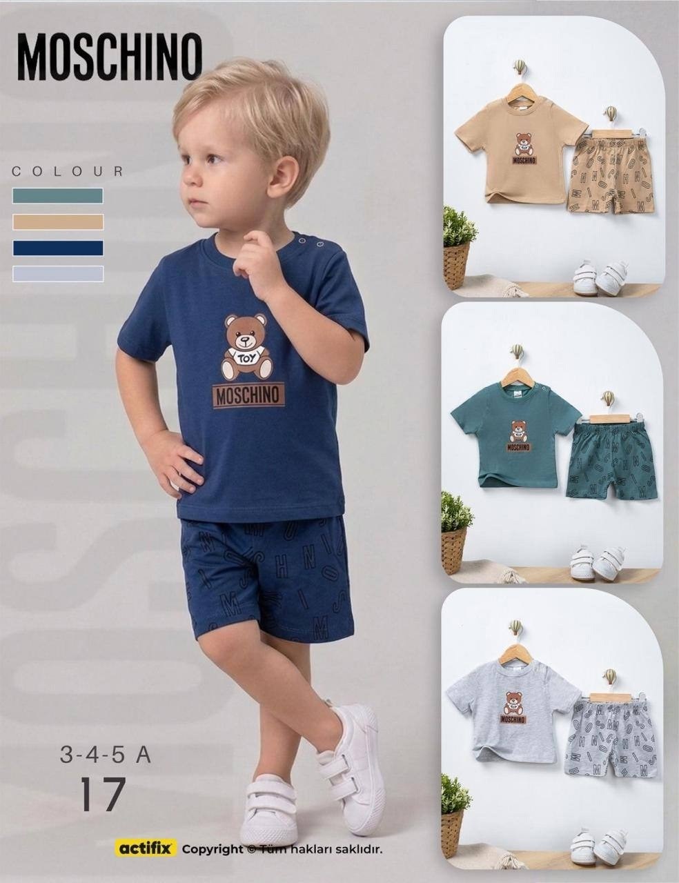 комплект из футболки и шорт moschino,футболки moschino,комплект одежды moschino,moschino moschino,футболка детская moschino