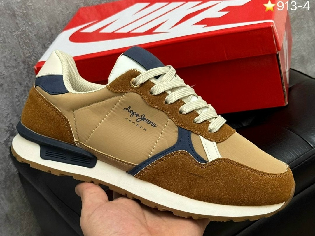 ,кроссовки pepe jeans,кроссовка мужской,кроссовки pepe jeans london,коричневые кроссовки