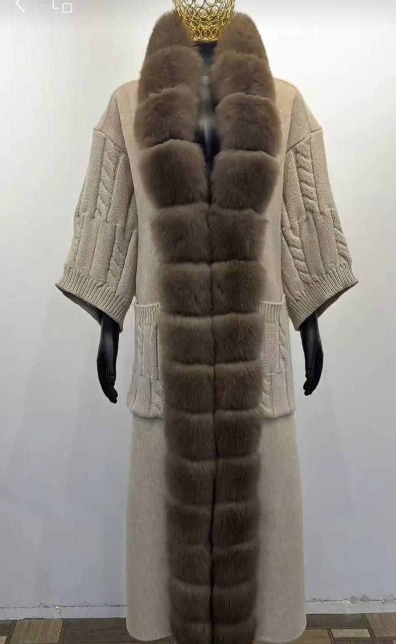 кардиган с мехом финского песца yana kraft brand,кардиган с мехом песца,кардиган с мехом финского песца,кардиган с песцом,вязаный кардиган