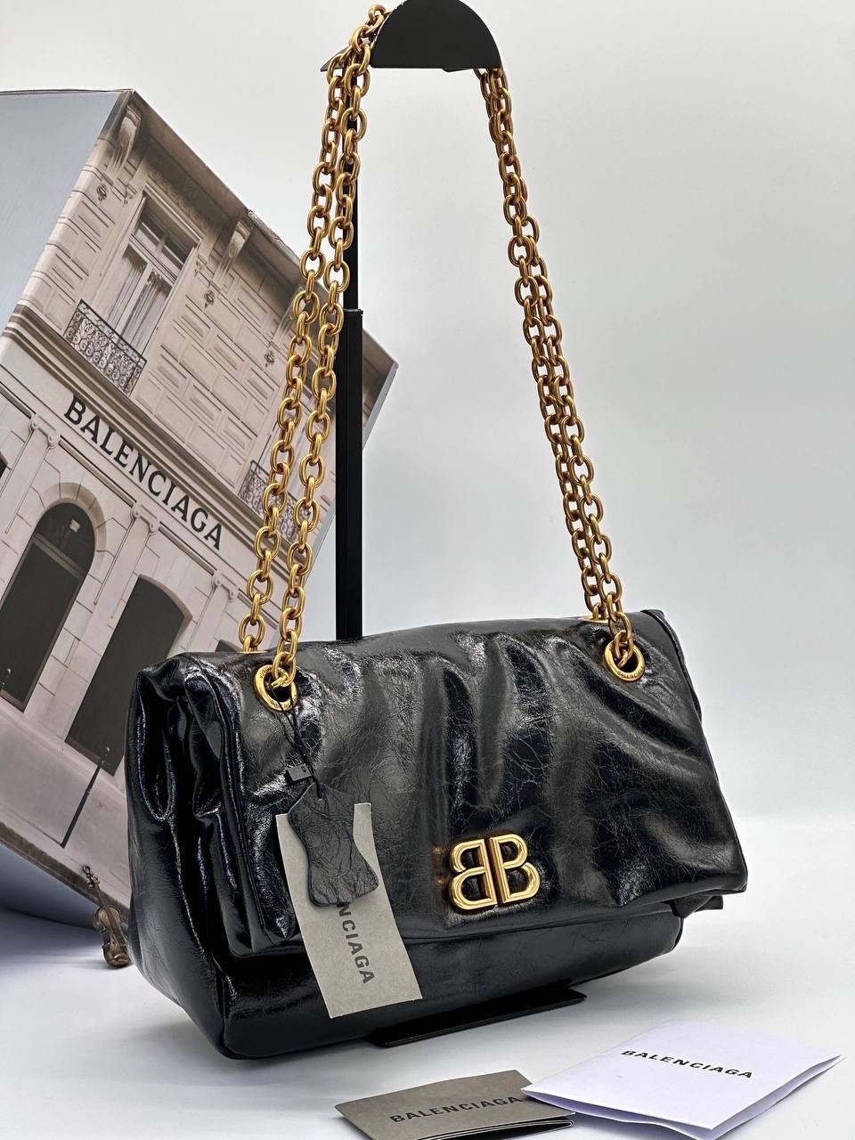 сумка balenciaga,сумка monaco large chain bag black balenciaga,сумка женская balenciaga,черная маленькая сумка-цепочка monaco balenciaga,женская сумка