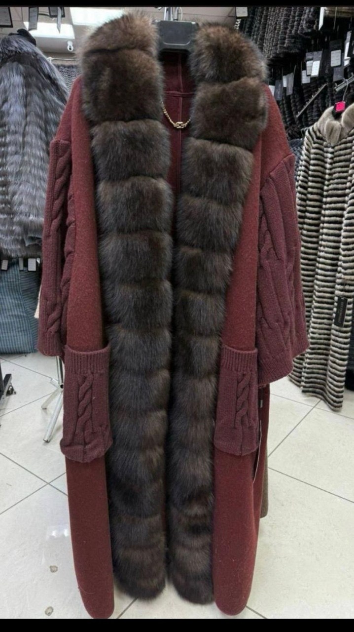 кардиган с мехом финского песца yana kraft brand,кардиган с мехом песца,кардиган с мехом финского песца,кардиган с песцом,пальто с мехом