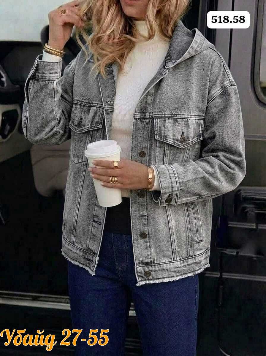 женская джинсовая куртка,куртка джинсовая lrzbs jeans,джинсовая куртка,модные джинсовые куртки 2025 женские,джинсовая куртка с капюшоном