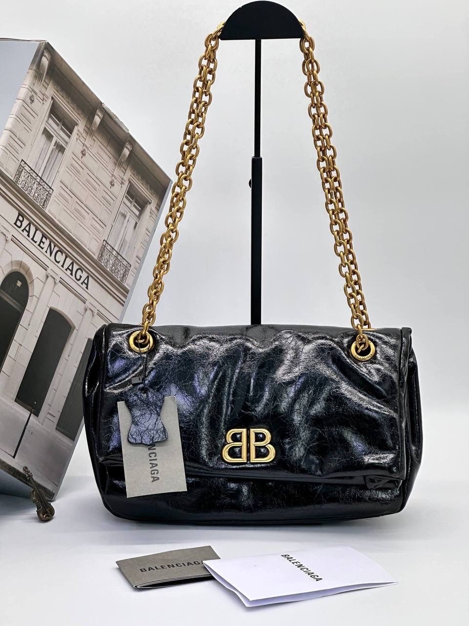 сумка balenciaga,сумка monaco large chain bag black balenciaga,сумка женская balenciaga,черная маленькая сумка-цепочка monaco balenciaga,женская сумка
