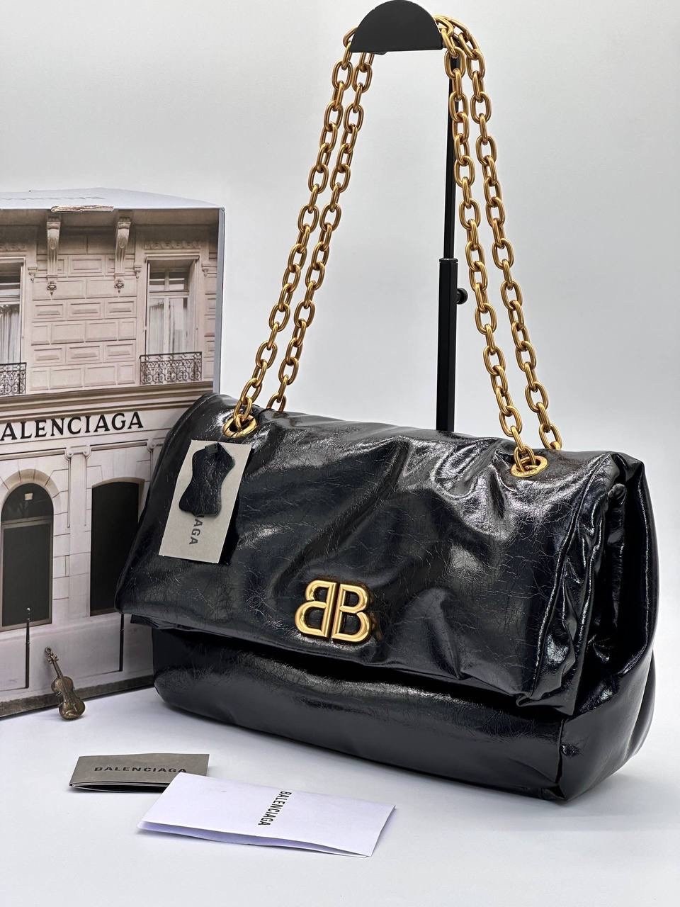 сумка balenciaga,сумка monaco large chain bag black balenciaga,сумка женская balenciaga,черная маленькая сумка-цепочка monaco balenciaga,женская сумка баленсиага