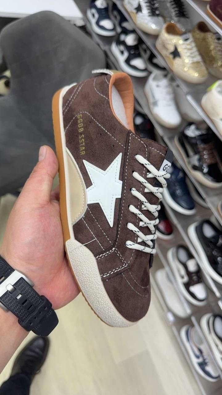 golden goose кроссовки super-star коричневый,кеды golden goose,,кроссовки golden goose,golden goose кеды ball star коричневый
