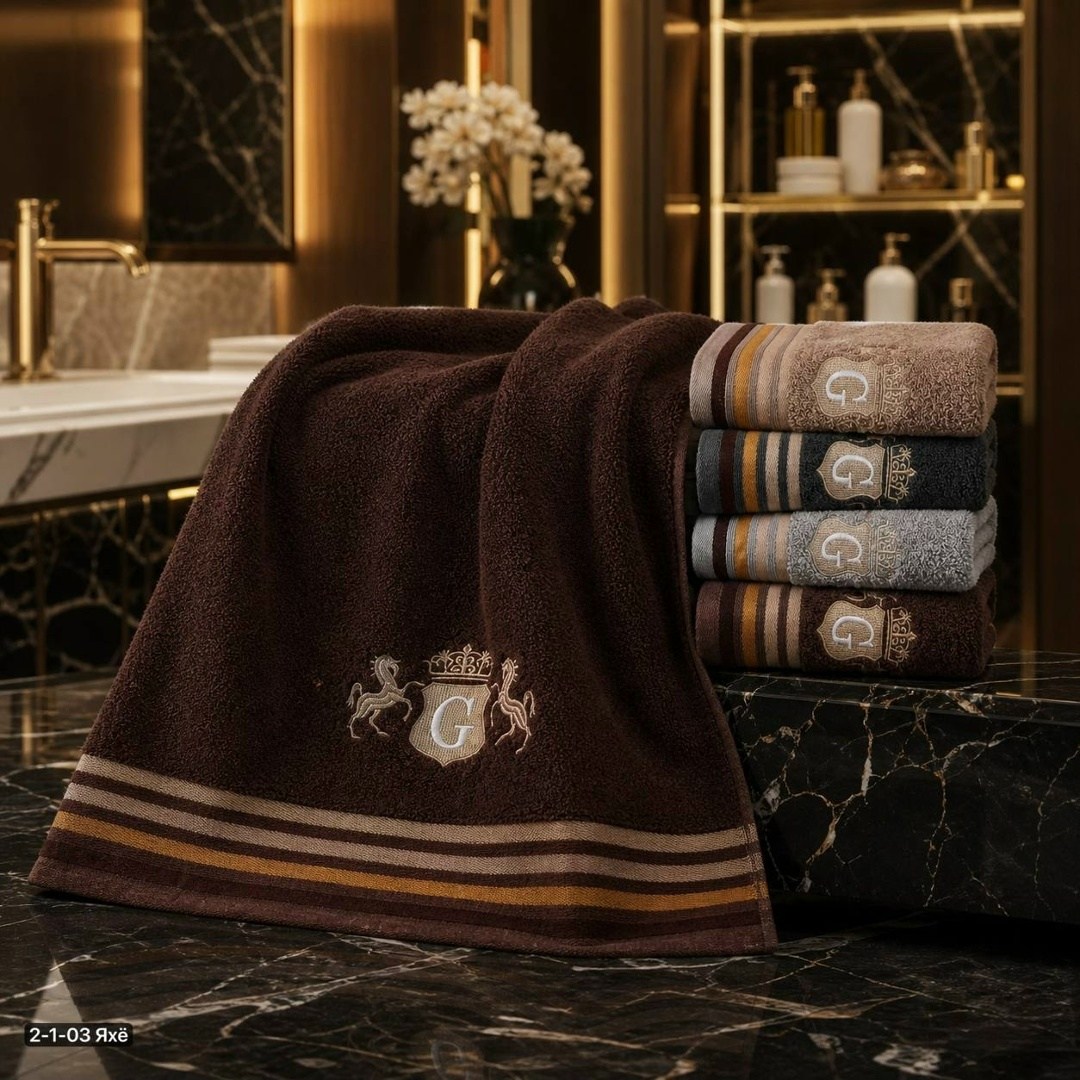 полотенце роберто кавалли,полотенец набор,набор полотенец roberto cavalli gold,полотенца махровая,полотенца для ванной