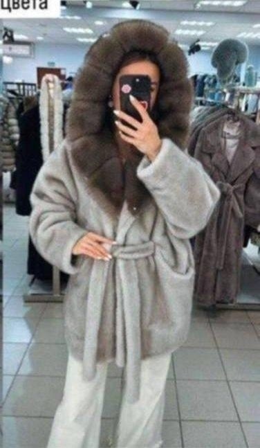 шубка шикарная экомех,шуба норковая с капюшоном,шуба,шуба норковая,шуба fursini из норки с капюшоном