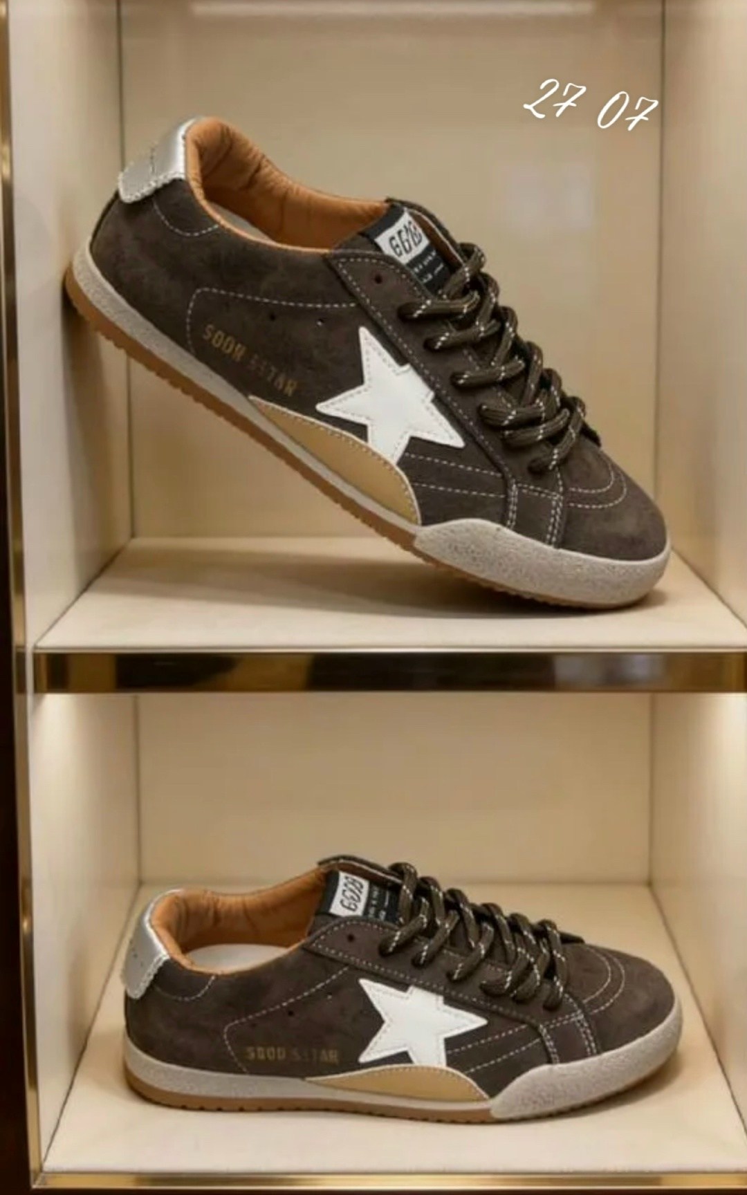 кеды golden goose,golden goose кеды super-star с эффектом потертости коричневый,кроссовки golden goose,,кеды super-star classic golden goose коричневый
