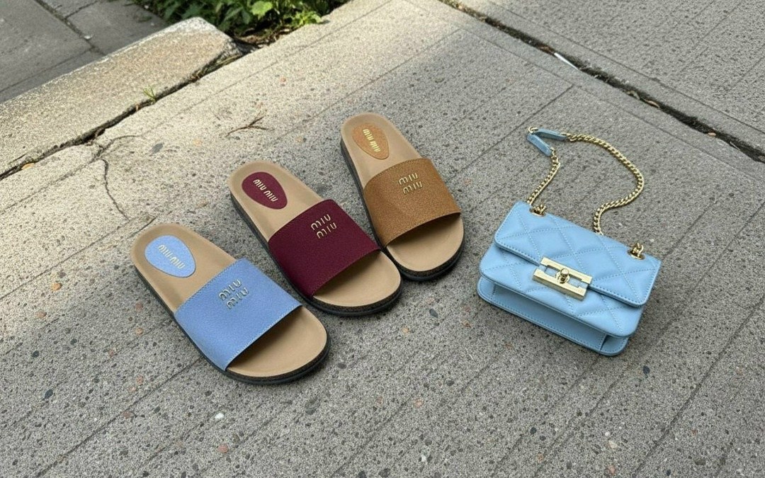женские шлепанцы,,кожаные шлепанцы miu miu,тапочки модные,шлёпанцы miu miu