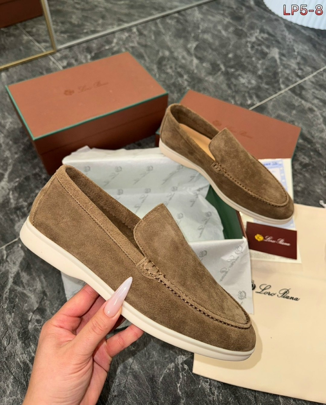 лоферы женские loro piana,лоферы loro piana,лоферы из натуральной замши loro piana premium shoes,лоферы loro piana светло-бежевый 40 ru (25.5cm),замшевые лоферы loro piana
