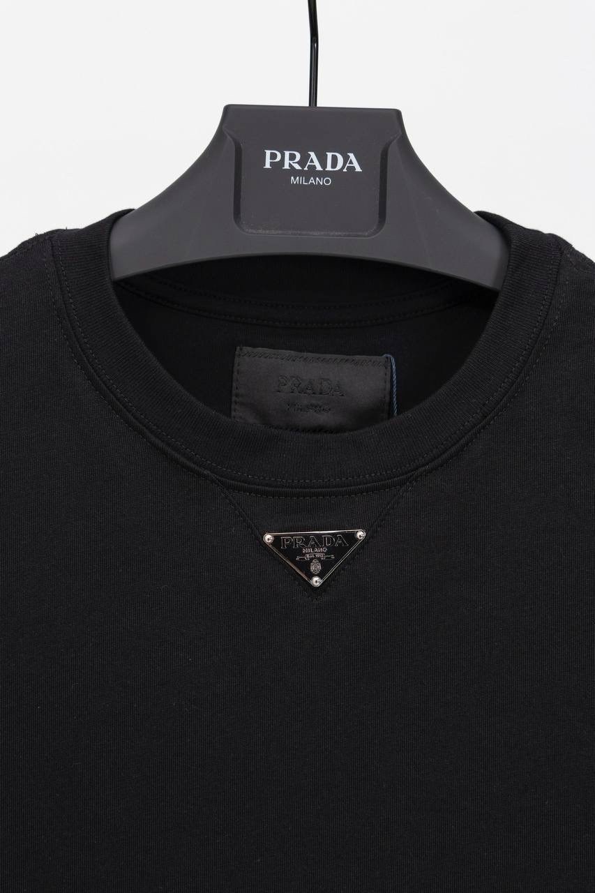 футболка prada,футболка с логотипом prada черный,футболка,футболки для мужчин