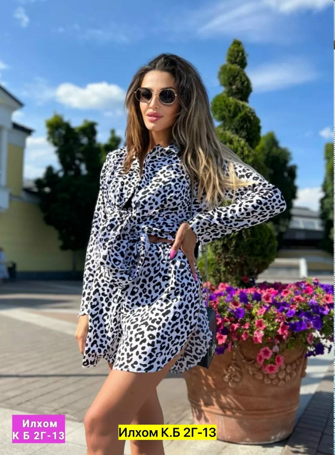 костюм двойка женская, ,,костюм летний леопард с шортами и рубашкой,летние костюмы